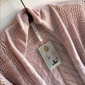 NWT Leo & Nicole Blush Pink Knit Cardigan Sweater